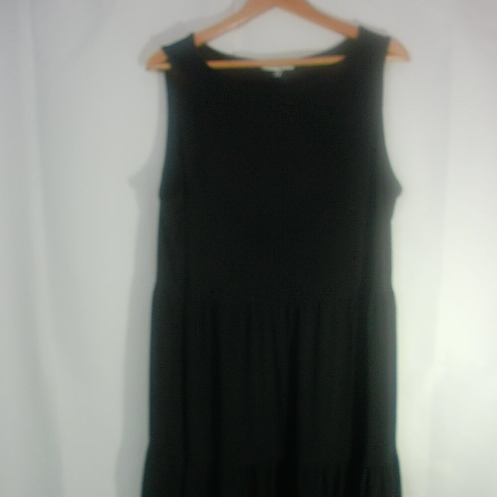 Tash + Sophie Black Midi Dress Womens 2X Sleeveless Stretch NWT - Picture 2 of 5